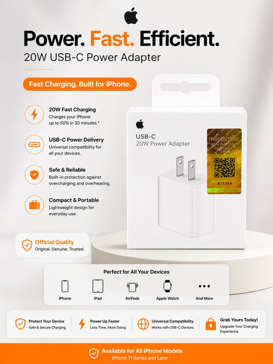 Apple 20W USB-C 2 PIN Power Adapter